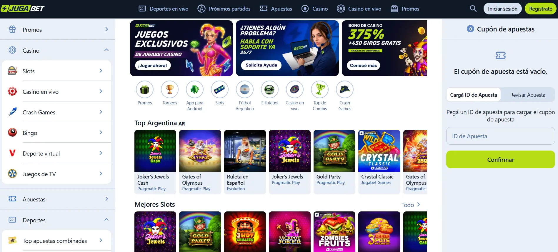 JugaBet Casino – Juegos online, bonos y opciones de entretenimiento image 1